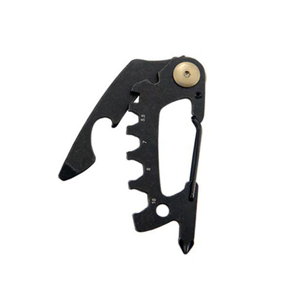 Multitool Carabiner Clip, Compact Stainless Steel Survival Gear With Bottle Opener, Screwdriver, Ruler And Wrench For Everyday Carry 9301476336343
