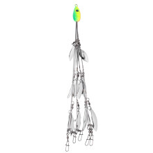 Reflective Blades Compact Umbrella Rig, Simulate School Of Shad With Strong Steel Arms For Catching Multiple Fish In Freshwater And Saltwater Environm
