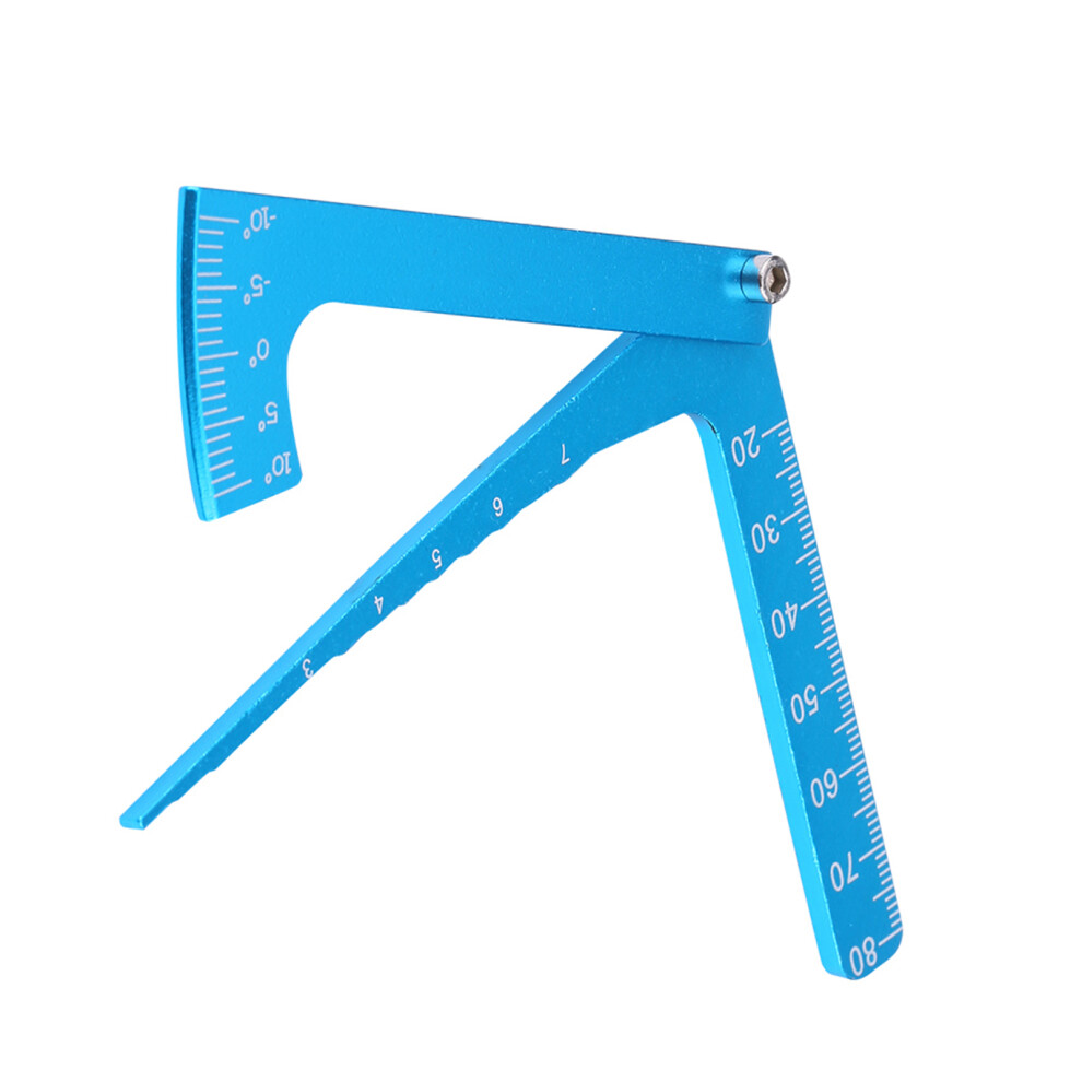 Rc Car Aluminum Alloy Camber & Height Measuring Tool - Blue 7621382783904