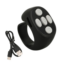 Anel de rolagem com controle remoto, controle remoto para gravação de vídeos curtos, dispositivo Bluetooth sem fio para uso na ponta do dedo,