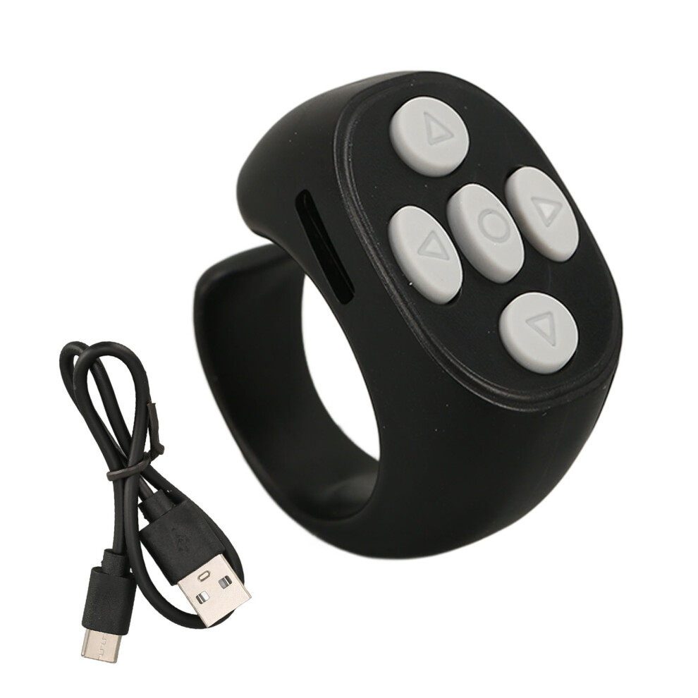 Fingertip Wireless Bluetooth Remote Control, Comfortable Wearable Video Scrolling Ring, Short Video And Music Control Remote For Tik Tok, Easy 9169997486547