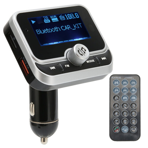 Πομπός Bluetooth FM για αυτοκίνητο, οθόνη LED με ανίχνευση τάσης, διπλές θύρες USB, 1