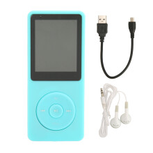 Maravilha Musical, Walkman Multifuncional com MP3 e MP4 Player, Bluetooth, Rádio FM, Gravador de Voz e Leitor de E-books (Azul, 16GB), Fácil de