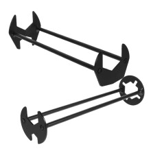 Pack of 2 sink wrenches, sink drain wrench, tool, pipe wrench, socket wrench, tub drain key, tool key, multitool key, kitchen and