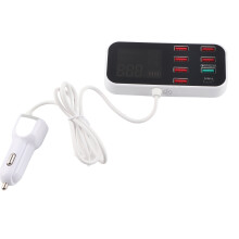 Încărcător cu porturi multiple, hub de alimentare cu afișaj LCD precis, încărcare inteligentă pentru încărcare rapidă, compatibilitate cu