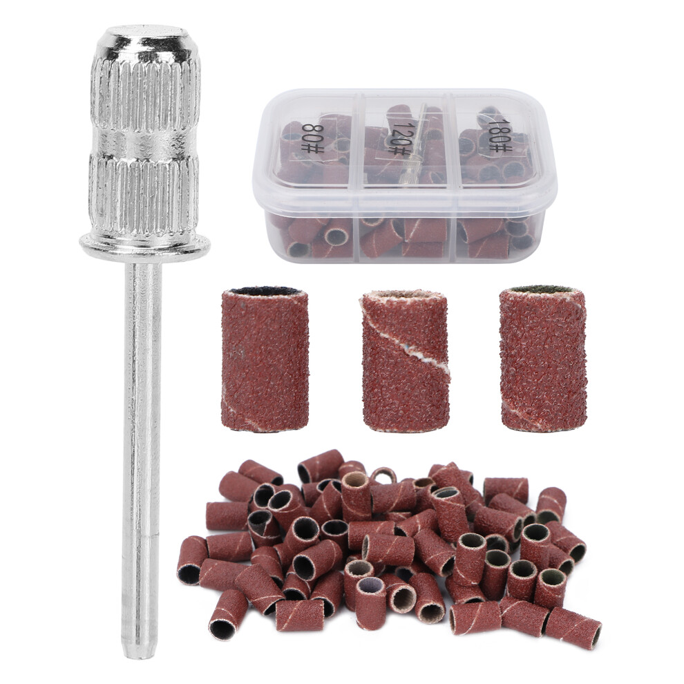 Professional Nail Polishing Band, Designed for Manicure Pedicure, High Quality Material & Durable, Stainless Steel Mandrel Bit, Portable and