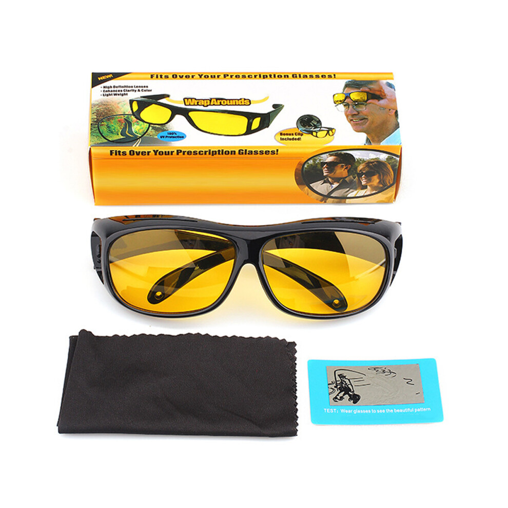 Anti Glare Polarized Night Driving Glasses With Premium Materials, Hd Night Vision Polarized Lens For Enhanced Visibility, Ergonomic Wraparound 9173940486805