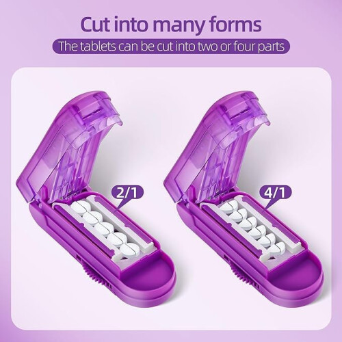 Multiple Tablet Cutter, Adjustable Divider with Precise Pill Alignment, Stainless Steel Blade 2