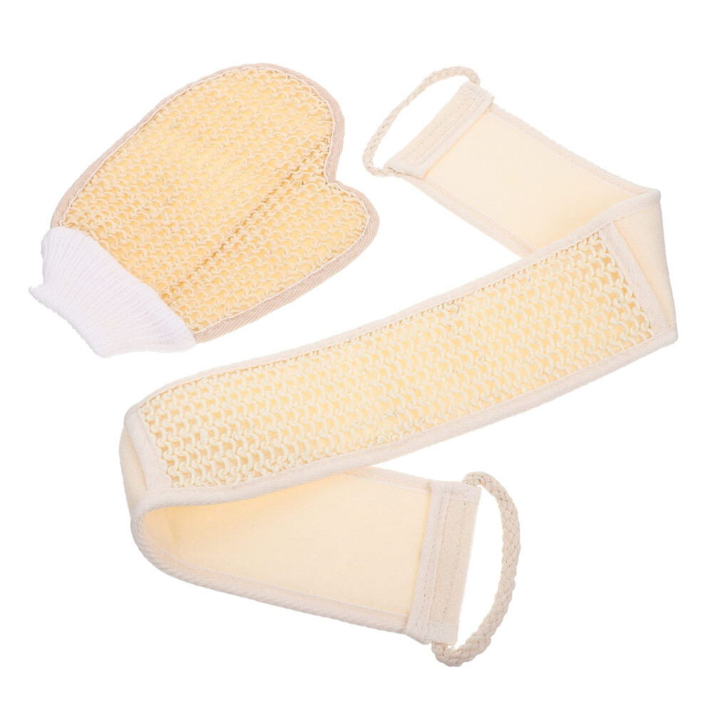 Bath Exfoliating Towel And Scrubbing Glove Set For Deep Skin Care And Shower Exfoliation