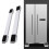 2PCS Heavy Duty Extensible Appliance Rollers 300KG, Adjustable, Black/White 7