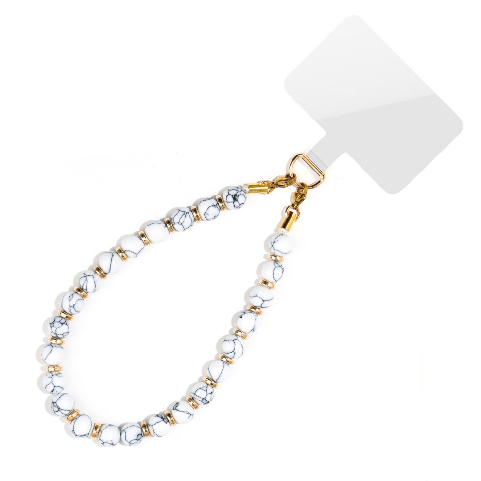 Handmade Natural Stone Beaded Phone Strap Keychain 8Mm Beads-3 7704000866491