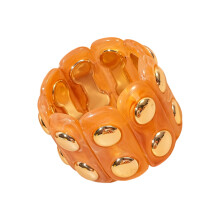 Old Secure Bangle Artisanal Acrylic Sphere-Shallow coffee