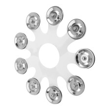 Silver Stainless Steel Musical Tambourine Drum Bell Accessories