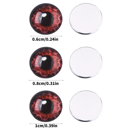100 Pieces Multicolor Glass Eye Pendants Crafting Materials-8mm 2
