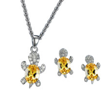 Chelonian Shaped Jewelry Set Symbolizes Longevity-Yellow