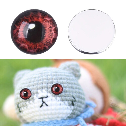 100 Pieces Multicolor Glass Eye Pendants Crafting Materials-8mm 1