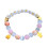 Verstellbares Charm-Armband mit-Rosa Chalcedon Ange 1