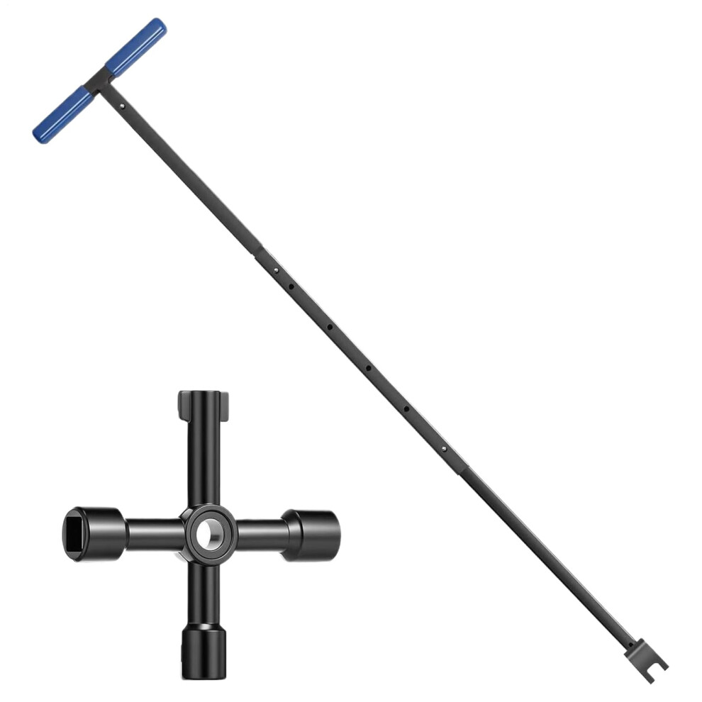 Water Meter Wrench, Tshaped Valve Spanner, For Irrigation, Lawn And Garden Shutoff Tool 9189345357022