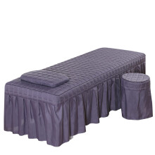 Beauty Salon Massage Table Bed Sheet with Hole Washable Violet 190*70cm