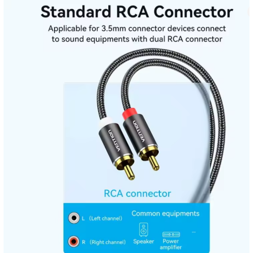 Vention 3.5mm to 2RCA Audio Cable 5m 1