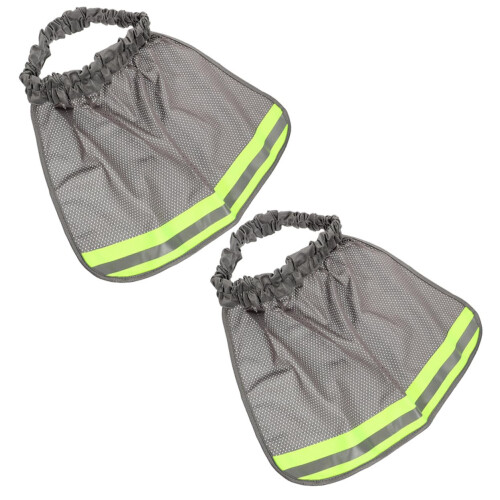 2 Reflective Hard Hat Liners with Neck Protection, Breathable Sun Visor for Construction Helmets for Construction Workers and Cyclists