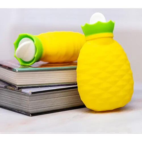 Mini Pineapple Silicone Hot Heat Bottle Hand Warmer Microwave Heating 200ml 2