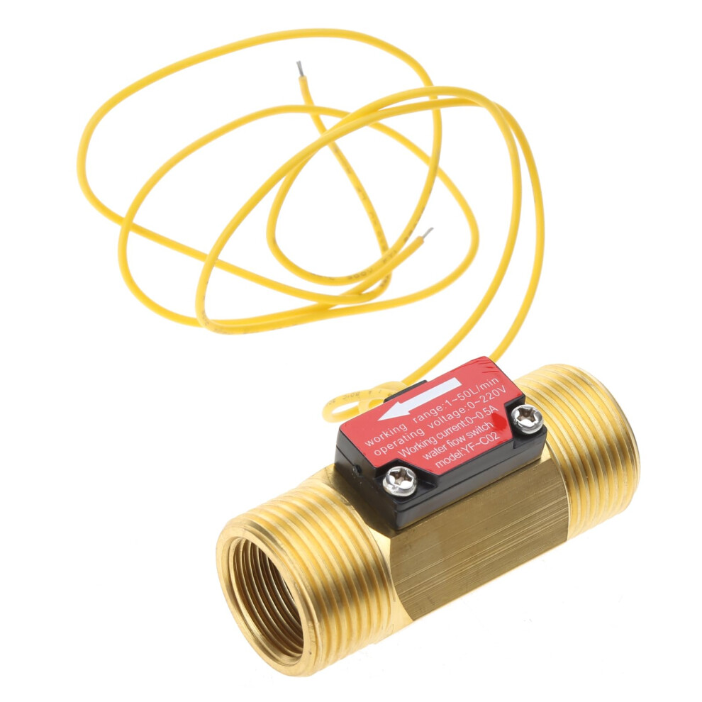 Performances Dn20 Water Brass Switchs 1.550L/Min Flows Control Sensor Liquid Flowmeter Inner/Outer Diameter 9347817217889