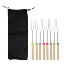 Marshmallow Roasting Sticks 32' Telescoping Campfire Skewers with ChildSafe Design and Bag