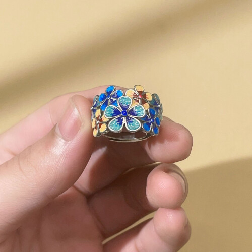 Fashion Floral Accent Ring Lightweight Copper Construction For 2