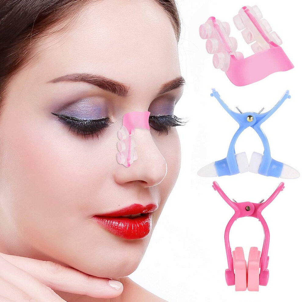 Nose Shaper Clip for Nose Reduction, 3 Pieces Silicone Nose Lifter, Rhinoplasty Clips, Straightener Nose Splint for a Straight Nose