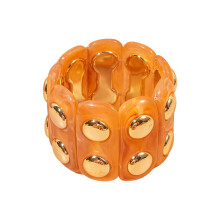 Modern Ellipsoidal Stretch Bangle Artistic-Shallow coffee
