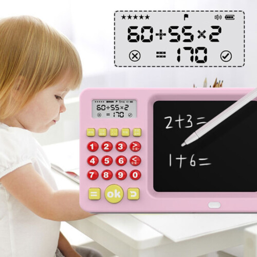 Educational Digital Calculator with Screen for Kids Early Learning Home Tool 2