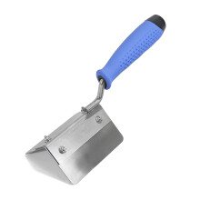 Stainless steel corner trowel set with comfortable soft grip for efficient wall treatments in various rooms Ref: 8929