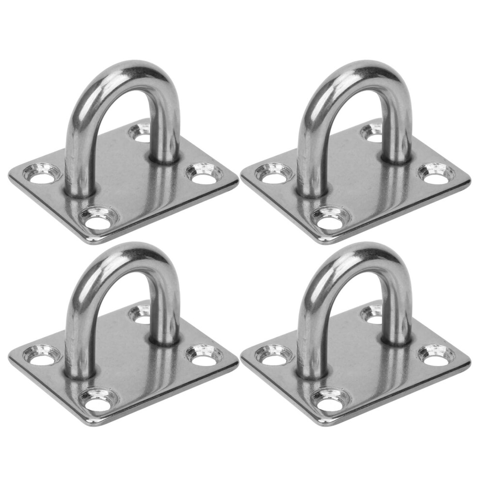 Eye Plate M8 Stainless Steel, 4Hole Fixed Ushaped Pad Eye Hook For Ceiling Wall Mount Hanger 9382693905222