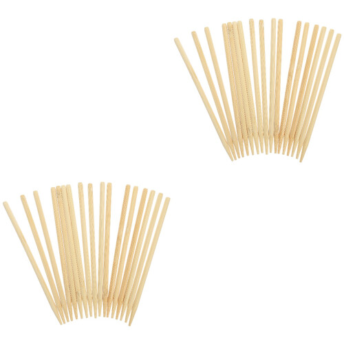 200Stk Scratch-Pen Holzstäbchen Kinder Scratch Painting Tool Hellbraun 2