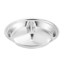 3Pcs Stainless Steel Seasoning Dish with 3 Compartments