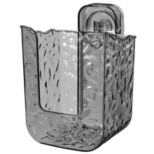 Wallmounted refillable wipe dispenser with suction cups, performance control, largecapacity fabric holder (gray).