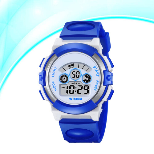 2Stk Leuchtende Kinder Armbanduhr Silikon Analog 1