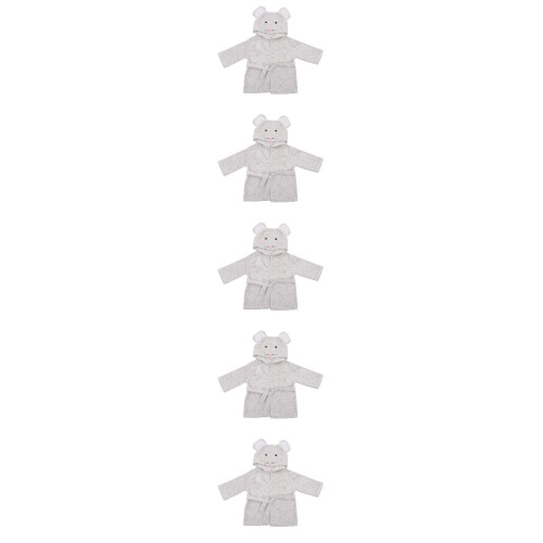 5Pièces Peignoir Bébé Cartoon Coton Séchage Rapide 1
