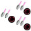 6Pièces Roue LED Rose Étanche Valve Anglaise 6