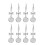 60Pièces Bases Boucles D'oreilles Métal Argent Pour DIY Durable 1