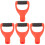 4Pièces Poignées De Pelle Rouge Ergonomique Usage Remplacement 4