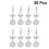 60Pièces Bases Boucles D'oreilles Métal Argent Pour DIY Durable 10