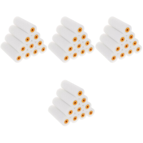 40Pièces Rouleaux Mousse Blancs 4 Pouces Pour Murs 2