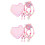 2Ensembles Bijoux Rose Enfant Collier Ensemble Doux Et Résistant 7
