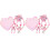 2Ensembles Bijoux Rose Enfant Collier Ensemble Doux Et Résistant 4