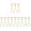 24Pièces Extensions Tinsel Dorées Pour Décoration 4