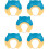 5Pièces Chapeau Bébé Protection Multiple 7