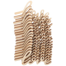 36Pièces Lettres En Bois Naturel, Alphabet Décoratif Beige Sturdy