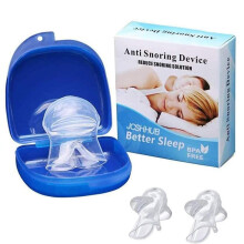 Silica gel antisnoring devices for tongue, medical silicone, sleep apnea (2 pieces)
